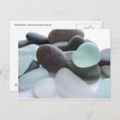 シーグラス葉書 – スコットランドのシーグラスのクローズアップ ポストカード (正面/裏面)