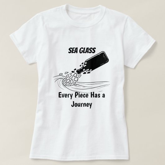 シーグラス: それぞれの欠片に物語がある - Tシャツ (デザイン正面)