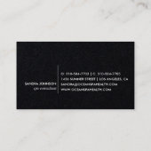 シーグラス タイズ | オーシャン ブルー ウォータカラー ビジネス 名刺 (裏面)