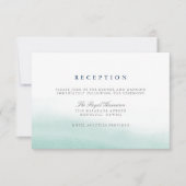 シーグラス タイズ 結婚式の招待状に合わせてデザインされた、シンプルでおしゃれな結婚式の披露宴カード 招待状 (正面)