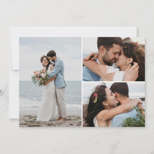 シーグラス・タイド |コースタルウォーター結婚カラーの写真 サンキューカード (裏面)