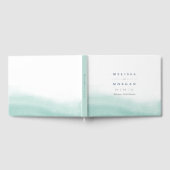 シーグラス・タイド |コースタルウォーター結婚カラー ゲストブック (全面)