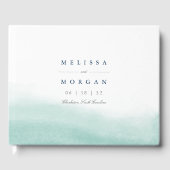 シーグラス・タイド |コースタルウォーター結婚カラー ゲストブック (正面)