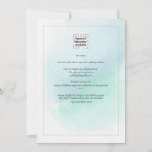 シーグラス ターコイズ ティール ブルー ウェディング インビテーション レアＧ (裏面)