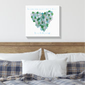 シーグラス「海に住んでラッキー」のキャンバス印刷 キャンバスプリント (インサイチュ (寝室))