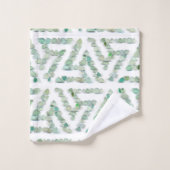 シーグラス – 緑のトリスケオン バスタオルセット (ウォッシュタオル)