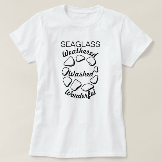 シーグラス: 風化し、洗われ、輝くTシャツ Tシャツ (デザイン正面)