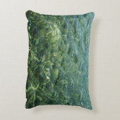 シーグラスI自然の上のカリブの水 アクセントクッション (裏面(縦))