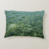 シーグラスI自然の上のカリブの水 アクセントクッション (裏面)