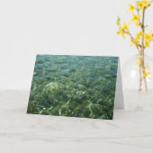 シーグラスI自然の上のカリブの水 カード (黄色い花)