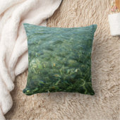 シーグラスI自然の上のカリブの水 クッション (ブランケット)