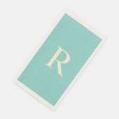 シーグリーンとクリームモノグラムミニマリスト (コーナー)