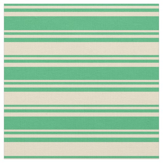 シーグリーンとタン色の裏地模様 ファブリック (クローズアップ)