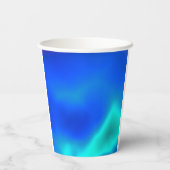 シーグリーンとブルーの紙カップ 紙コップ (裏面)