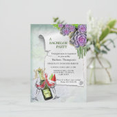 シーグリーンとラベンダーの色合いの独身パーティー (スタンド正面)