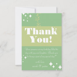 シーグリーンの誕生日カード サンキューカード