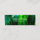 シーグリーンはっきりした絵を描ストライプ スキニー名刺 (正面)