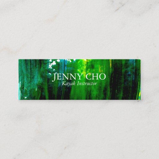 シーグリーンはっきりした絵を描ストライプ スキニー名刺 (正面)