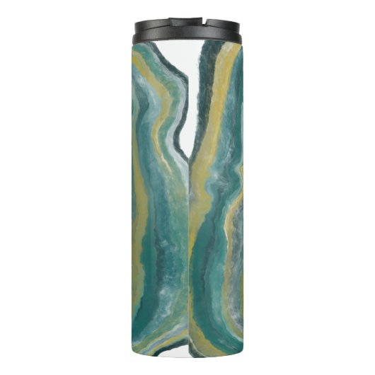 シーグリーンアガテマーブル抽象芸術名モノグラム タンブラー (裏面)