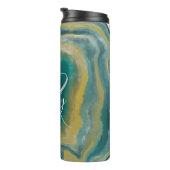 シーグリーンアガテマーブル抽象芸術名モノグラム タンブラー (回転右)