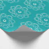 シーグリーンアトムシンボルの白 ラッピングペーパー (角)