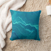 シーグリーンゲート大理石アブストラクション クッション (ブランケット)
