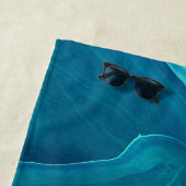 シーグリーンゲート大理石アブストラクション ビーチタオル (インサイチュ)