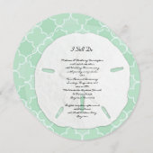 シーグリーンサンドド結婚ル記念日パーティー 招待状 (正面/裏面)