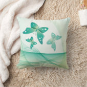 シーグリーンバタフライヴェイルアメリカンMoJo クッション (ブランケット)