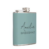 シーグリーンパーソナライズされたブライダル フラスク (右)