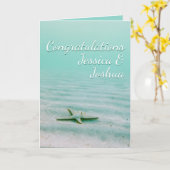 シーグリーンヒトデおめでとう名海岸 カード (黄色い花)