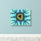 シーグリーンフラクタル キャンバスプリント (インサイチュ (ウッドフロア))