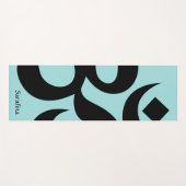 シーグリーンブラックオムシンボル反転パーソナライズされた可能 ヨガマット (正面(横))