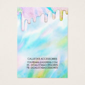 シーグリーンホログラフィックグリッタードリップスイヤリング (裏面)