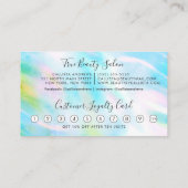 シーグリーンホログラフィック厚いグリッタードリップロイヤリティ ロイヤリティカード (裏面)