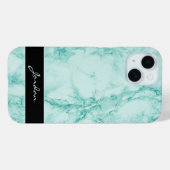 シーグリーンポリッシュ大理石名入り Case-Mate iPhoneケース (裏面 (横))