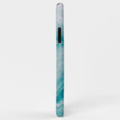 シーグリーン大理石テクスチャ Case-Mate iPhoneケース (裏面/右)