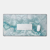 シーグリーン大理石蝶 デスクマット (キーボード&マウス)