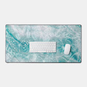 シーグリーン大理石蝶 デスクマット (キーボード&マウス)