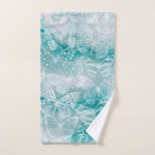 シーグリーン大理石蝶 バスタオルセット (ハンドタオル)