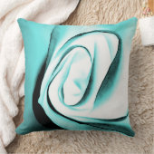 シーグリーン白熱［赤熱］光を放つバラ装飾用クッション クッション (ブランケット)