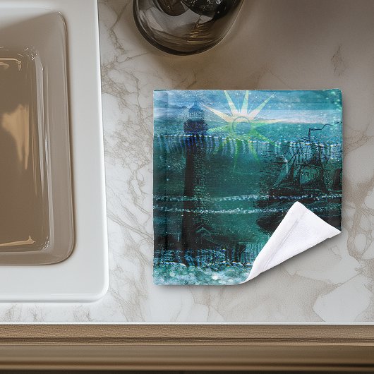 シーグリーン航海のヴィンテージ ウォッシュタオル