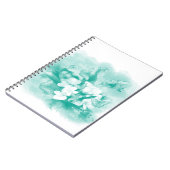 シーグリーン蝶と花のノート ノートブック (左側)