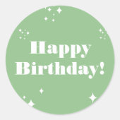 シーグリーン誕生日シール ラウンドシール (正面)