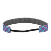 シーグリーン、パープル、ブルータータンチェック アスレチックヘッドバンド (裏面)