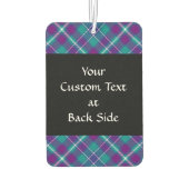 シーグリーン、パープル、ブルータータンチェック カーエアーフレッシュナー (裏面)