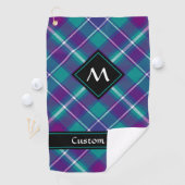 シーグリーン、パープル、ブルータータンチェック ゴルフタオル (インサイチュ)