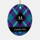 シーグリーン、パープル、ブルータータンチェック セラミックオーナメント (右)