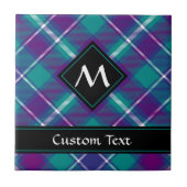 シーグリーン、パープル、ブルータータンチェック タイル (正面)