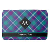 シーグリーン、パープル、ブルータータンチェック バスマット (正面)